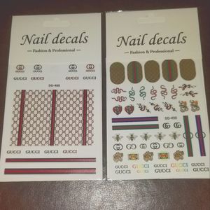 2 for $20~ 2 Sheets Logo Nail Art, Nails Stickers Decals